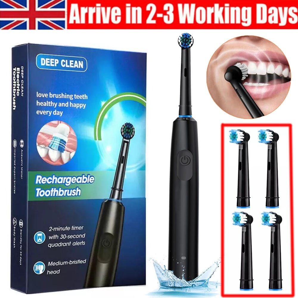 2026 Sonic Electric Toothbrush Rechargeable With 4 Brush Heads 5 Modes Timer USB