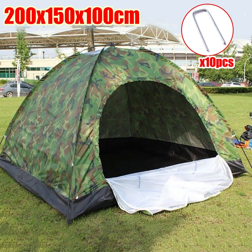 Large 2-3 Person Camping Tent Camouflage Tent Lightweight Outdoor Tent Dome Tent
