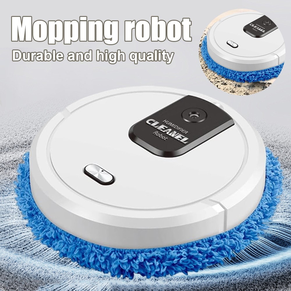 Smart Mopping Robot Wet & Dry Spray Function Auto Steering Rechargeable Cleaner