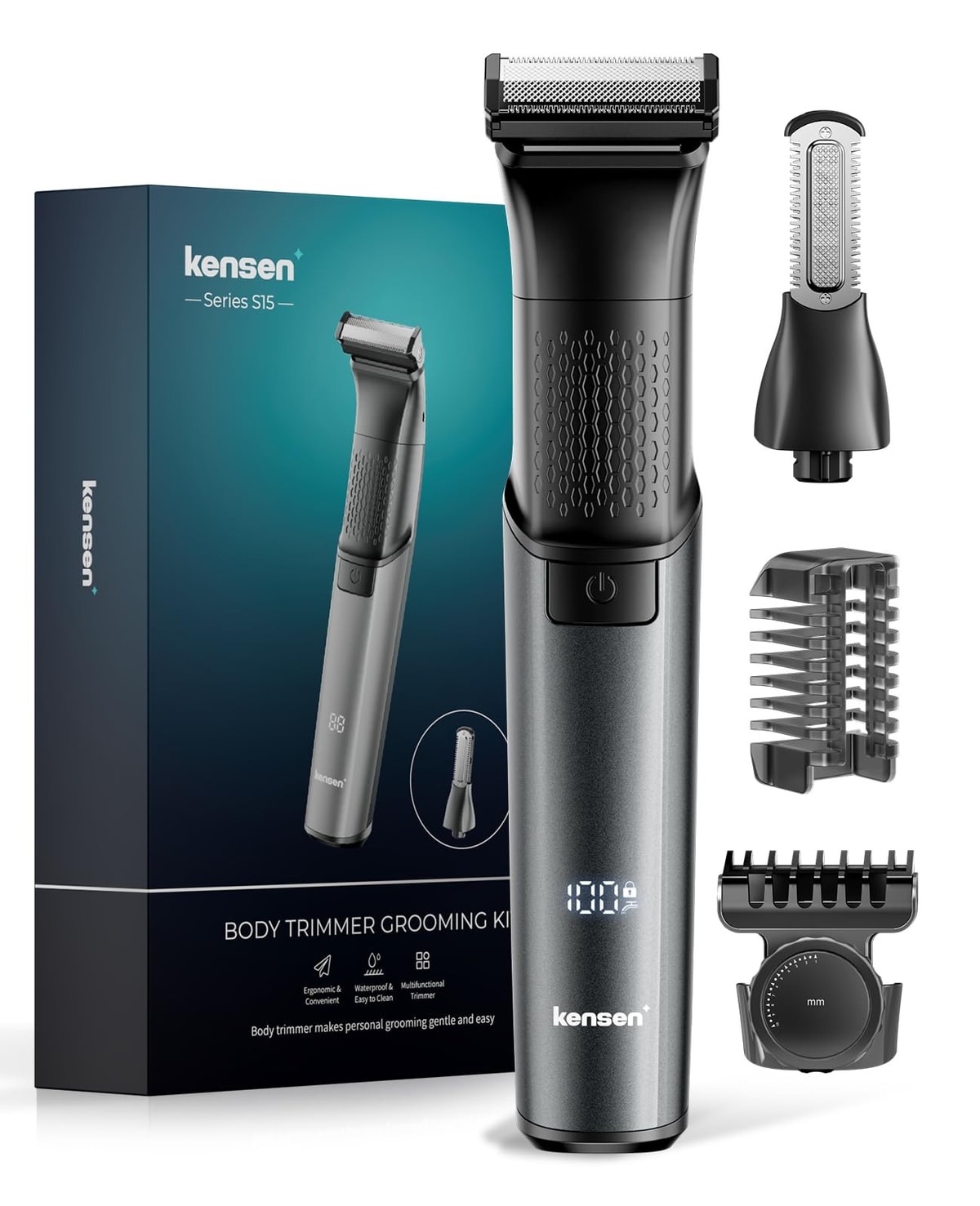 Manscape 2 in 1 Body Hair Trimmer & Beard Trimmer for Men Electric Pubic Groin