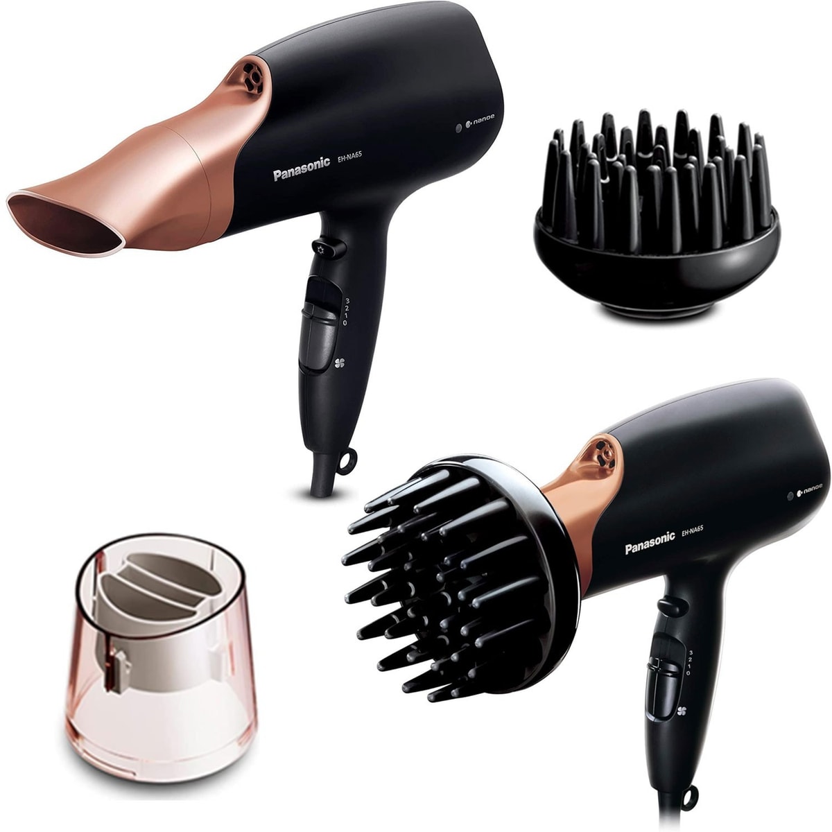 Panasonic Nanoe Portable Hair Dryer Quick Dry 2000W Shine Diffuser Rose Gold UK