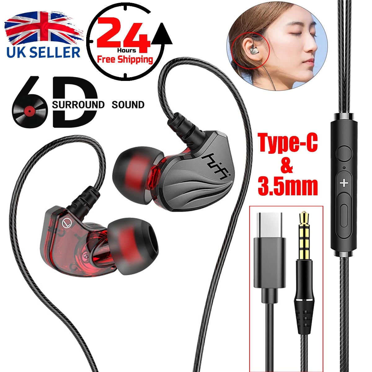 New Earphones Wired Headphones In Ear High Definition Deep Bass 3.5mm AUX Jack