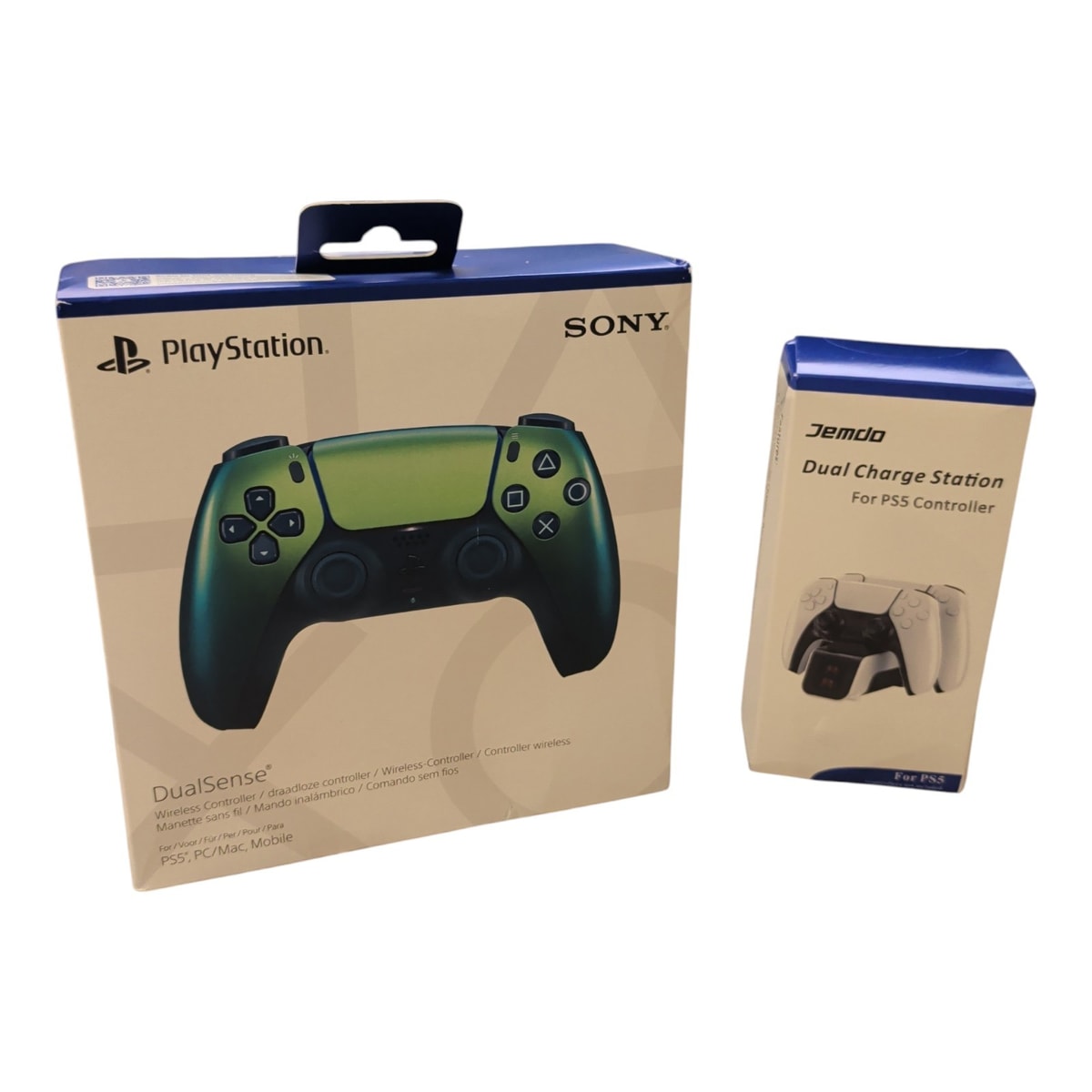 PlayStation 5 DualSense Wireless Controller PS5 Chroma Teal With Dock Station