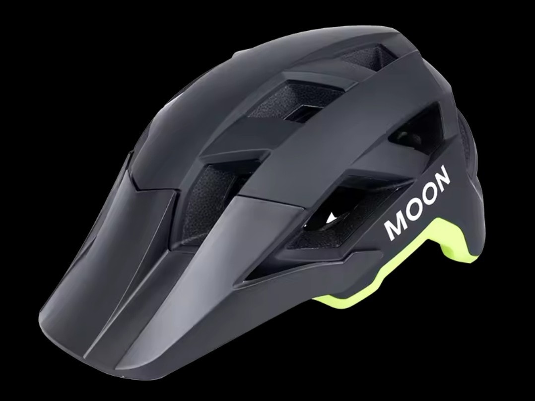 Adult Bicycle Helmet Size Large 58-61cm Dual Use Urban MTB Black Moon Logo