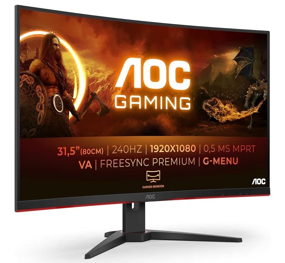 AOC C32G2ZE/BK 32" Curved Gaming Monitor 240Hz 0.5ms FreeSync Premium – Boxed(5)
