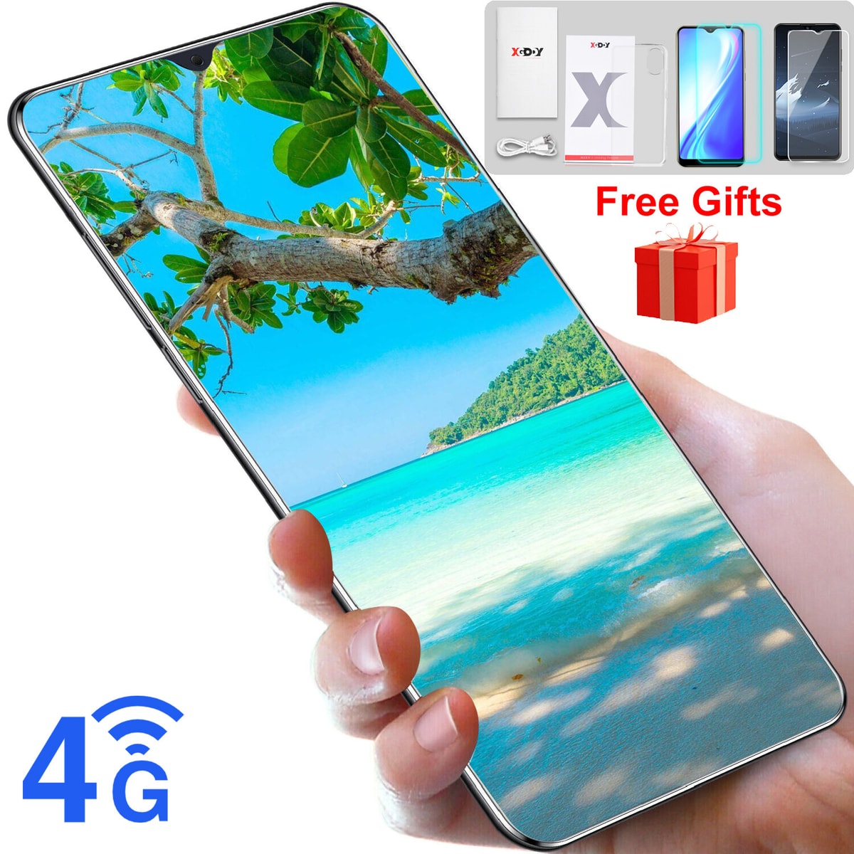 2025 New Mobile Phone Unlocked Cheap Android Smartphone 8 Core Dual SIM 6.5 Inch