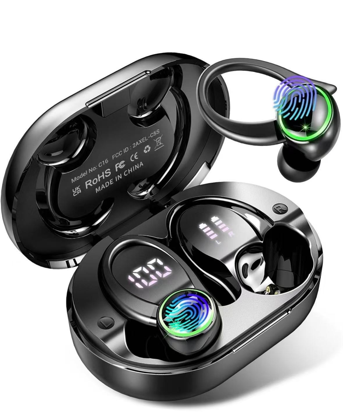 Wireless Earbuds Headphones with 4 ENC Noise Canceling Mic 50H Playtime Over Ear