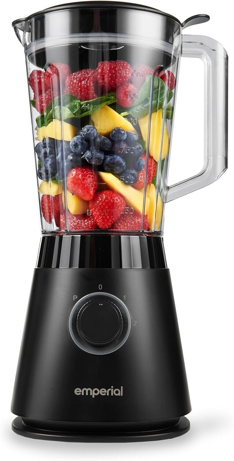 Emperial Jug Blender 1.5L Smoothie Blender 600W 2 Speed Pulse Kitchen Blender