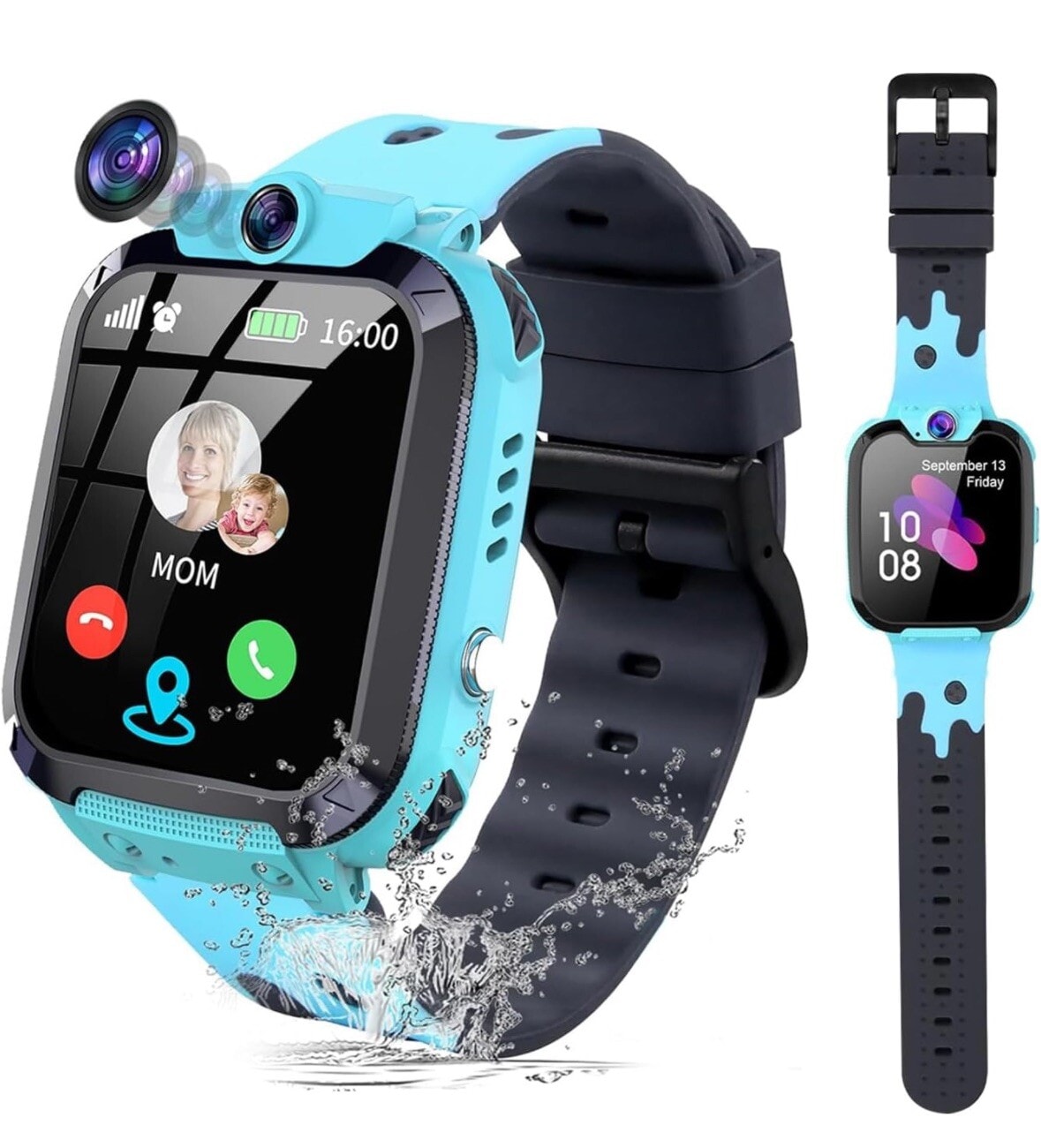 Kids Smart Watch with 2 Way Call, SOS Anti-Lost, Calculator( Blue)