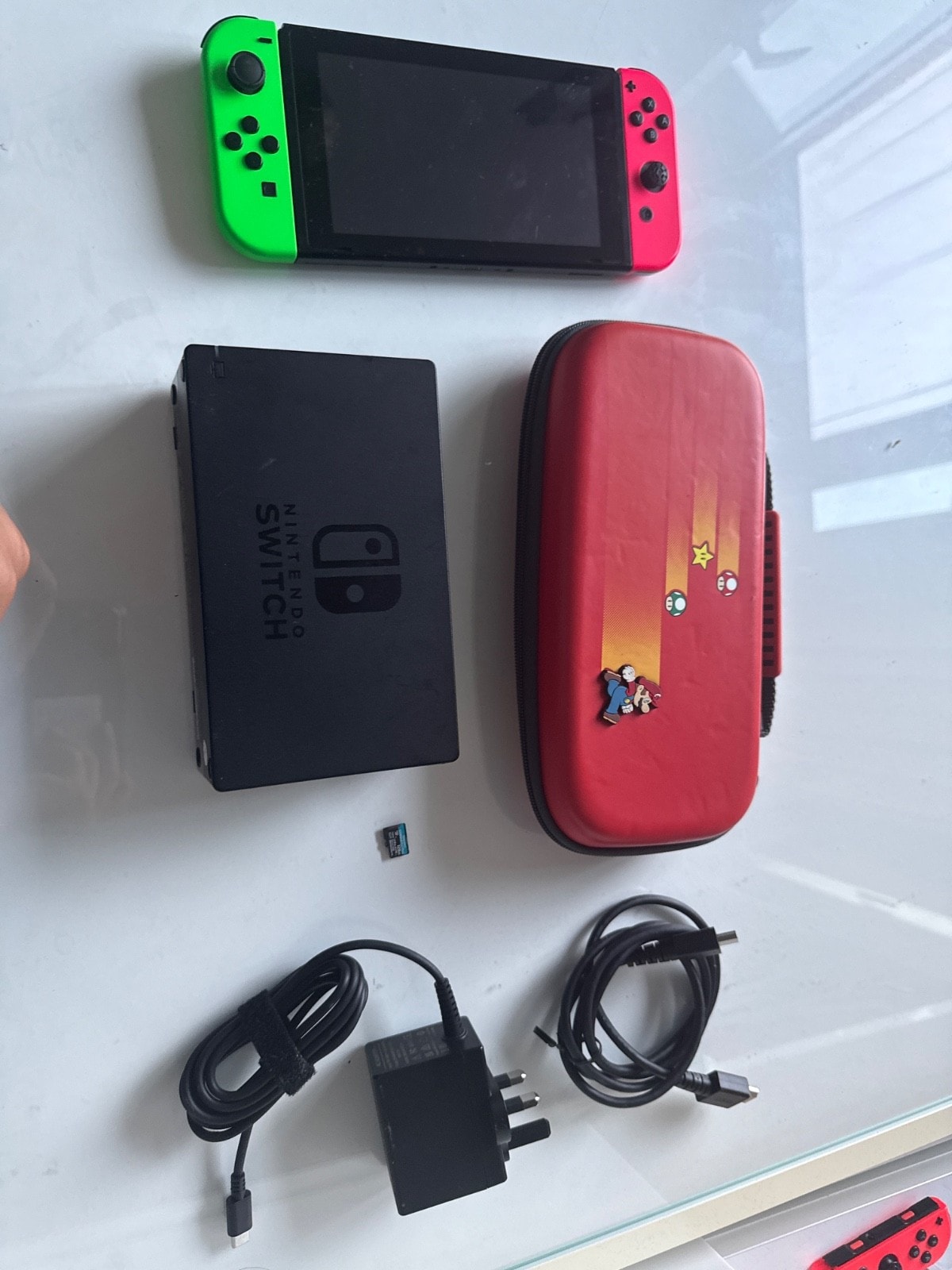 Nintendo Switch Console with Neon Blue/Neon Red Joy-Con Controllers, 2017