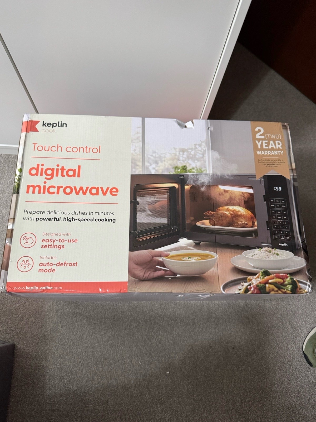 Keplin Microwave Oven LED Display Touch Control 20L 800W Black 2 Years Warranty