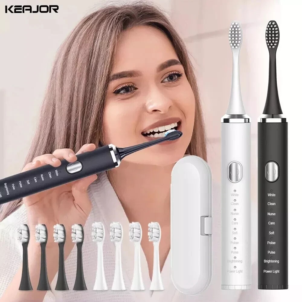 Toothbrush Electric Rechargeable Pro Rotating Brush Oral-B Heads Timer Mode USB