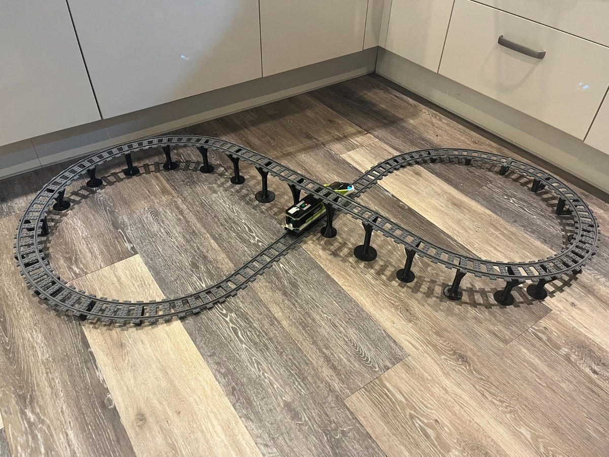 LEGO Cities Compatible Train Bridge | 28-Piece Elevation Track System
