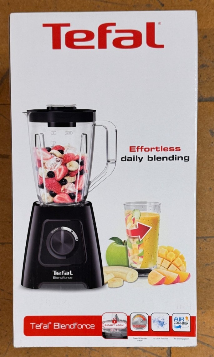 Tefal Blendforce II 600W MULTI FUNCTION HIGH Speed Blender BL420840 - Black NEW