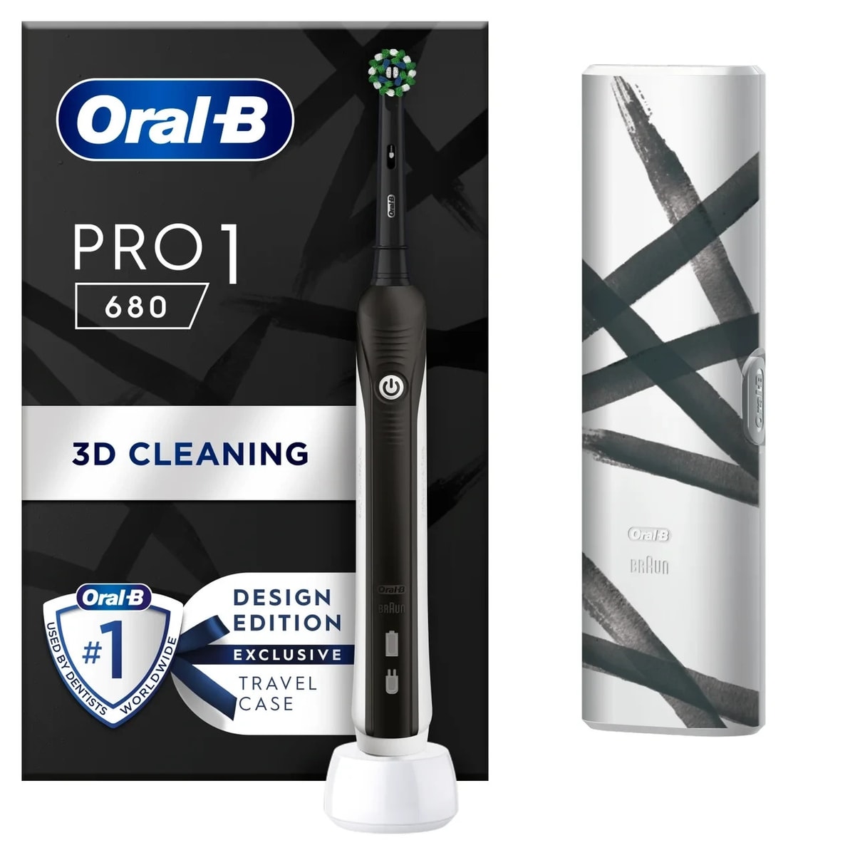 ORAL B CrossAction PRO 1 680 Electric Toothbrush - Black