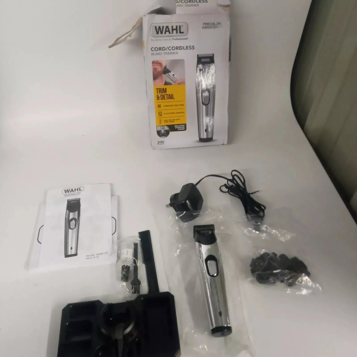 Wahl Cord/Cordless Beard & Stubble Trimmer, Beard Trimmer for Men, Men’s Cord