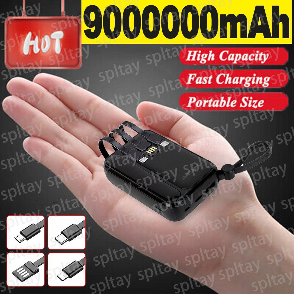 9000000mAh Power Bank Portable Fast Charger Battery Pack 4 USB for Mobile Phone