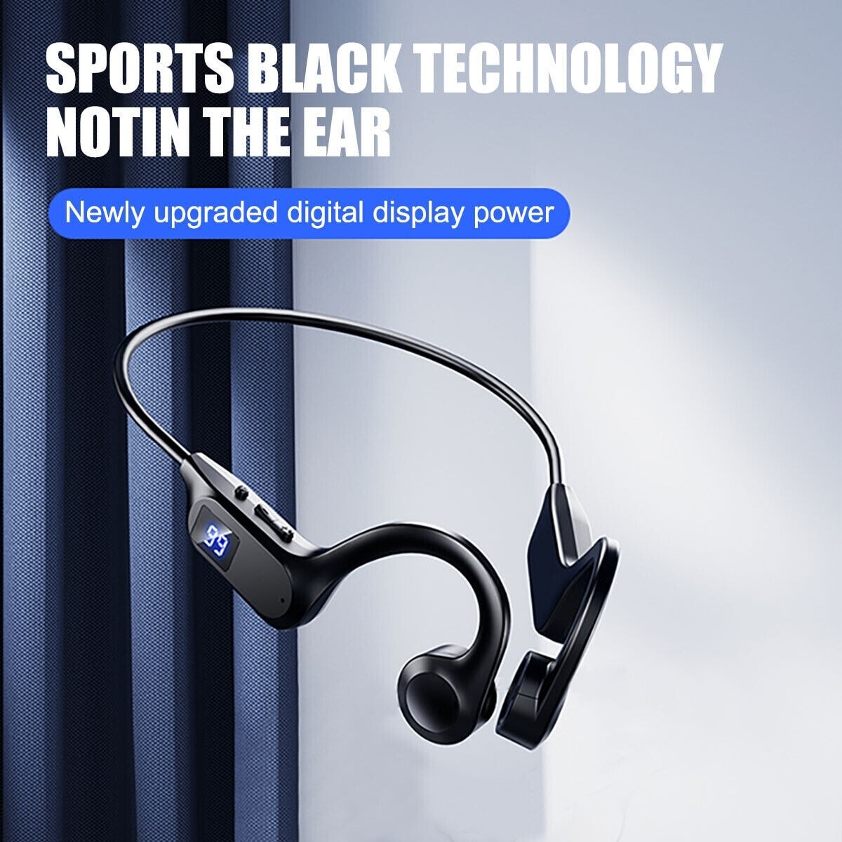 Bone Conduction Headphones Bluetooth 5.2 Wireless Open-Ear Sport Headset