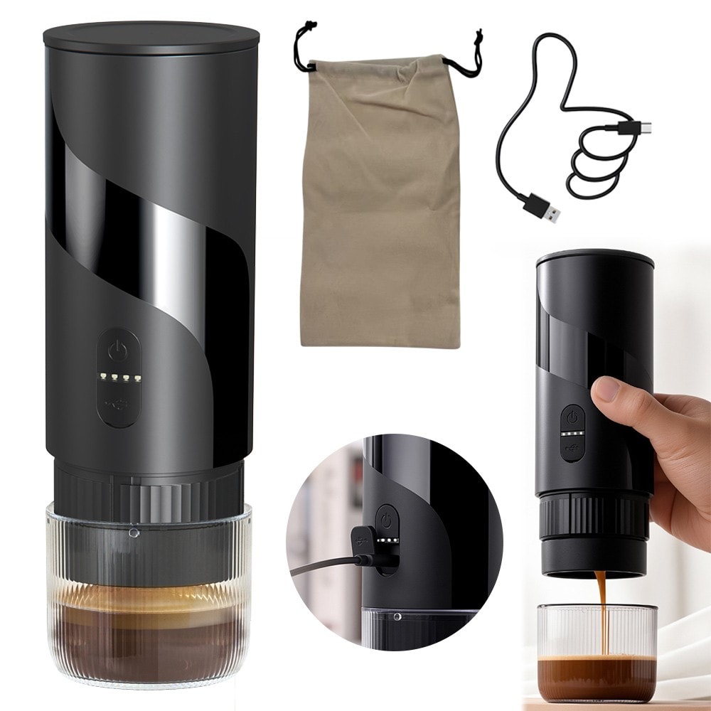 Portable Electric Espresso Machine 20 Bar Mini Small Car Coffee Maker for Travel