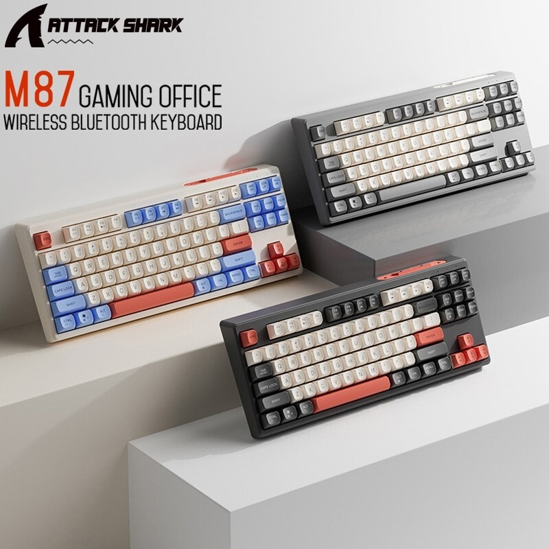 ATTACK SHARK FREEWOLF M87 Wireless Gaming Keyboard Bluetooth 5.0/2.4Ghz 2000mAH
