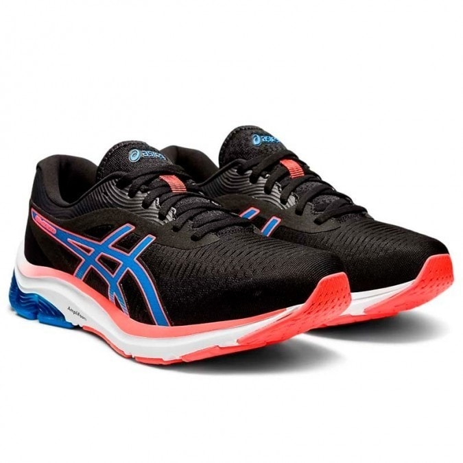 Asics Gel Running Shoes Gel Pulse 12 Black / Directoire Blue Mesh UK 13 EU 49