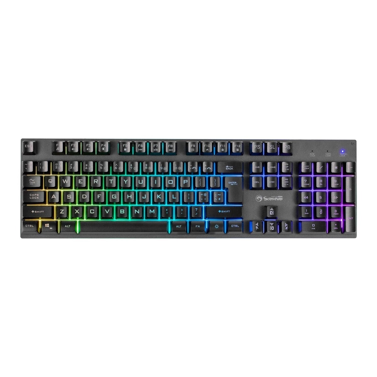 Marvo Scorpion K604 Soldat 20 Wired Rgb Multimedia Uk Layout Gaming Keyboard