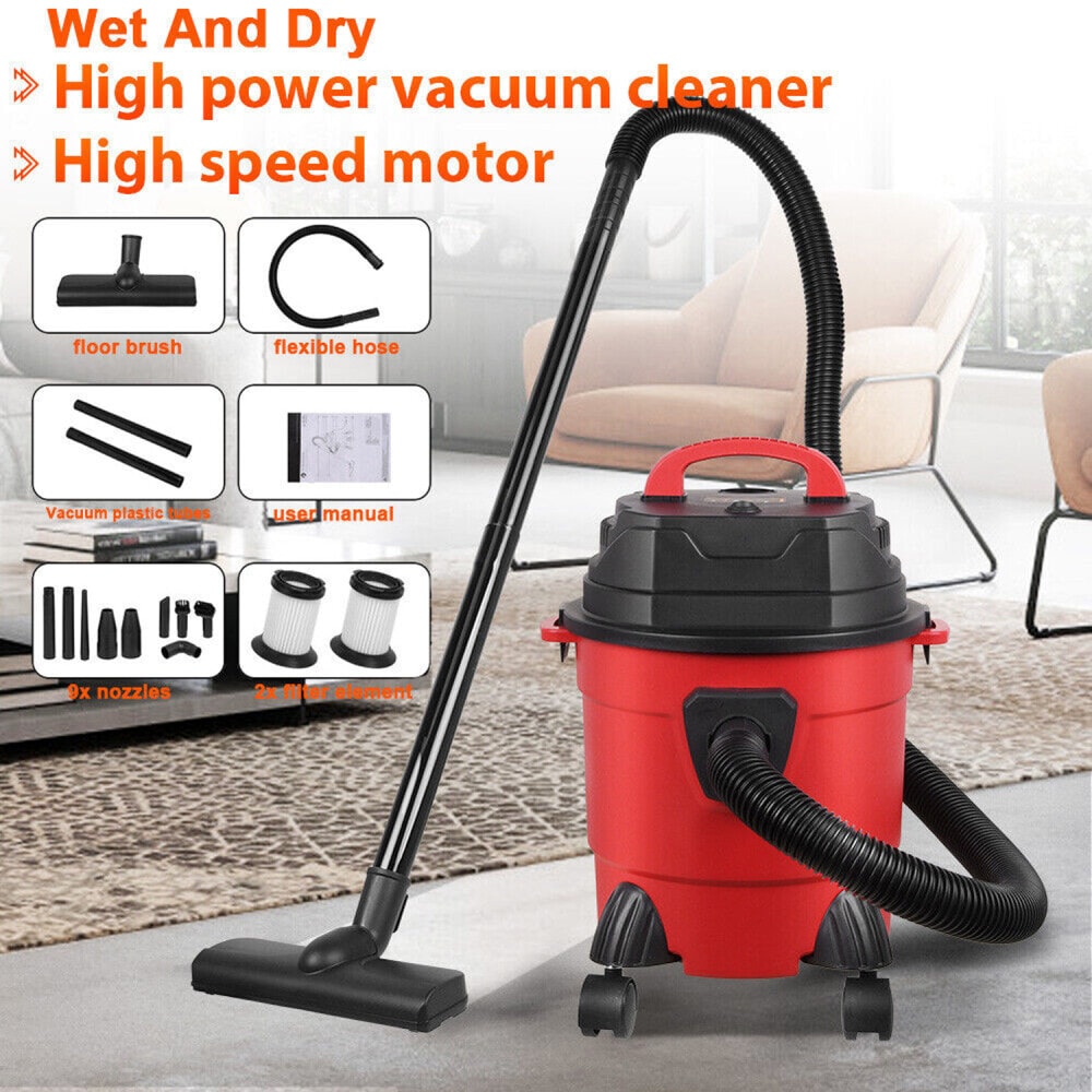 1500W Vacuum Cleaner Wet and Dry Bagless 15L Cylinder Powerful Compact Cleaning