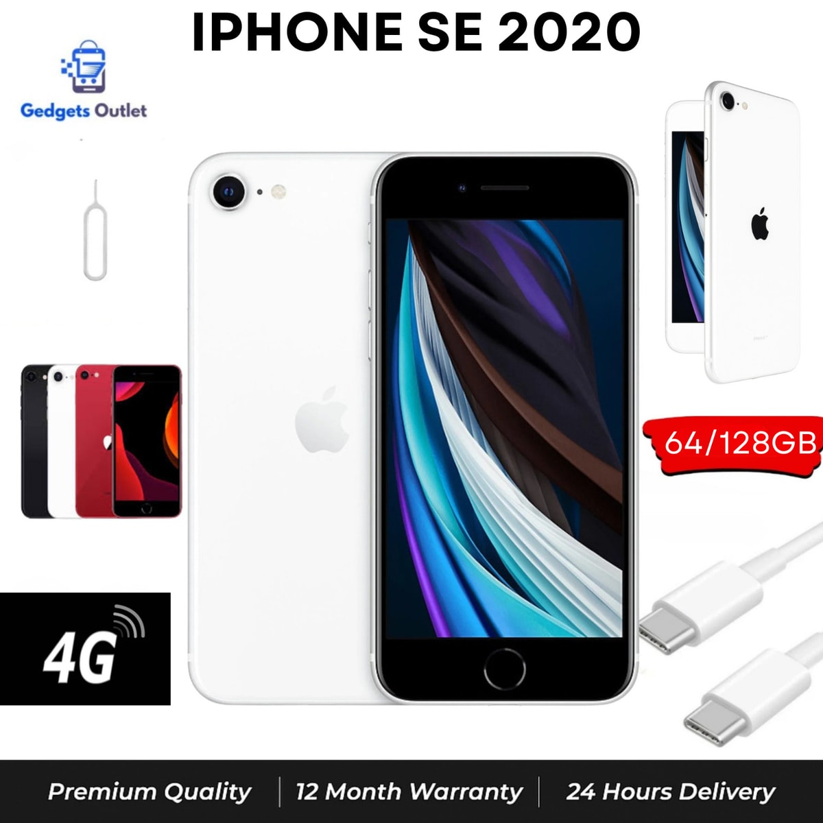Apple iPhone SE 2020 64GB/128GB iOS Smartphone Unlocked Pristine condition