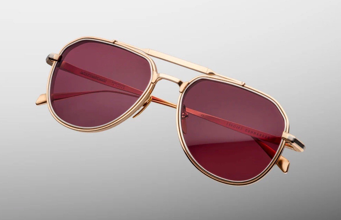 Jacques Marie Mage Commander Limited Edition Aviator Sunglasses Gold Brown