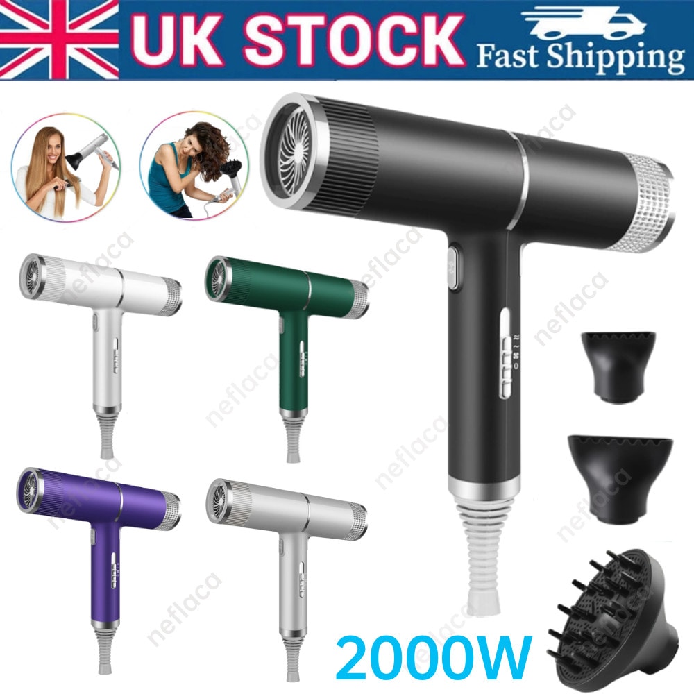 New 2000W Professional Hair Dryer Fast Drying Ionic Hairdryer Diffuser Hairdryer