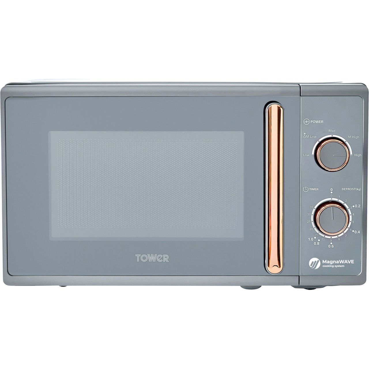 Tower T24038RGG 800 Watt 20 Litres Free Standing Microwave Grey