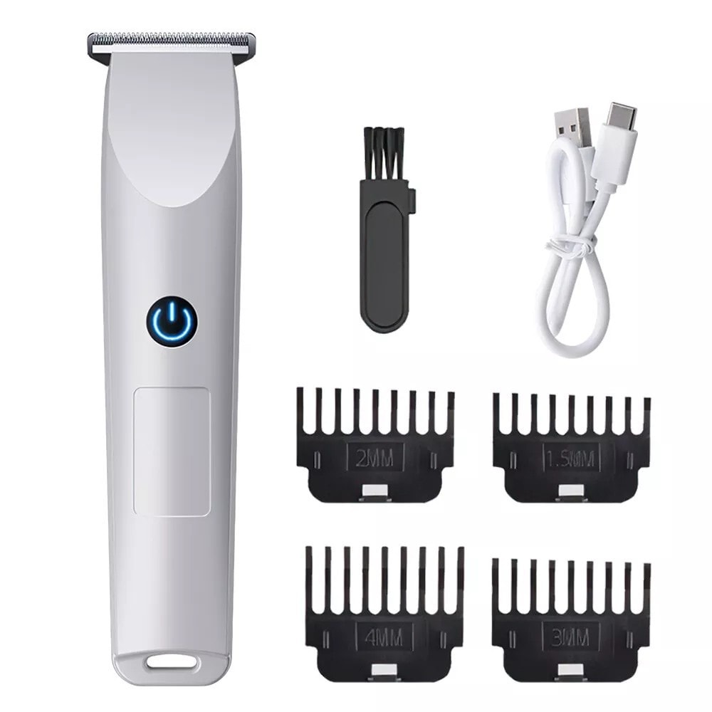 Men's Electric Hair Clipper Beard Trimmer USB Rechargeable 4 Guide Combs UK