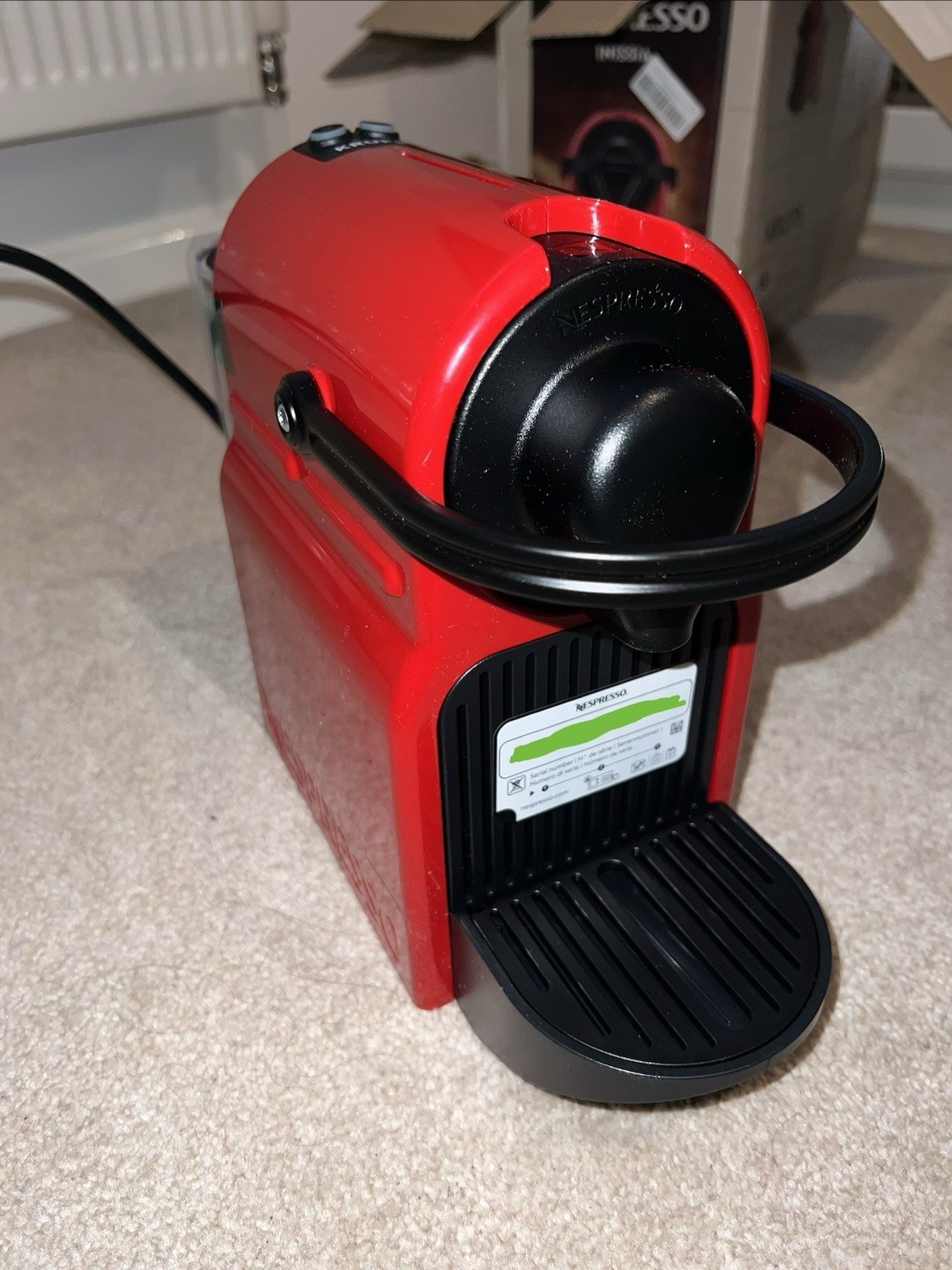 Nespresso Inissia Coffee Machine Red (New - Open Box)
