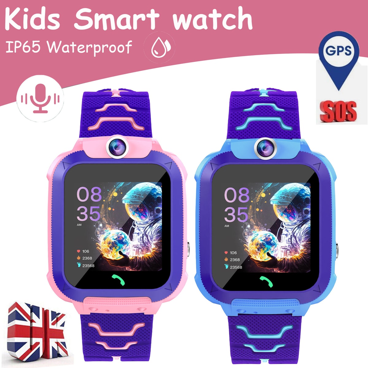 Kids Smart Watch SOS Call Phone Boys Girls Kids Gift Camera SIM GSM SOS Game UK