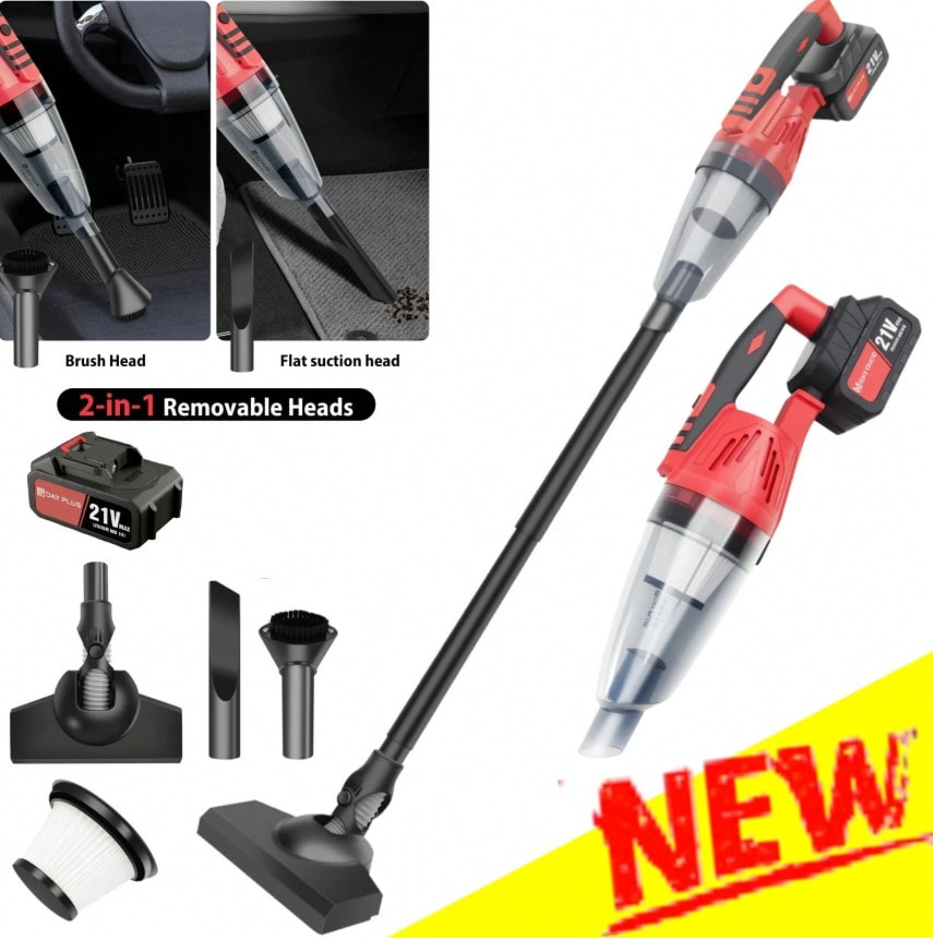 Rechargeable Cordless Vacuum Cleaner 3 in 1 Lightweight Stick Vacuum Cleaner LED