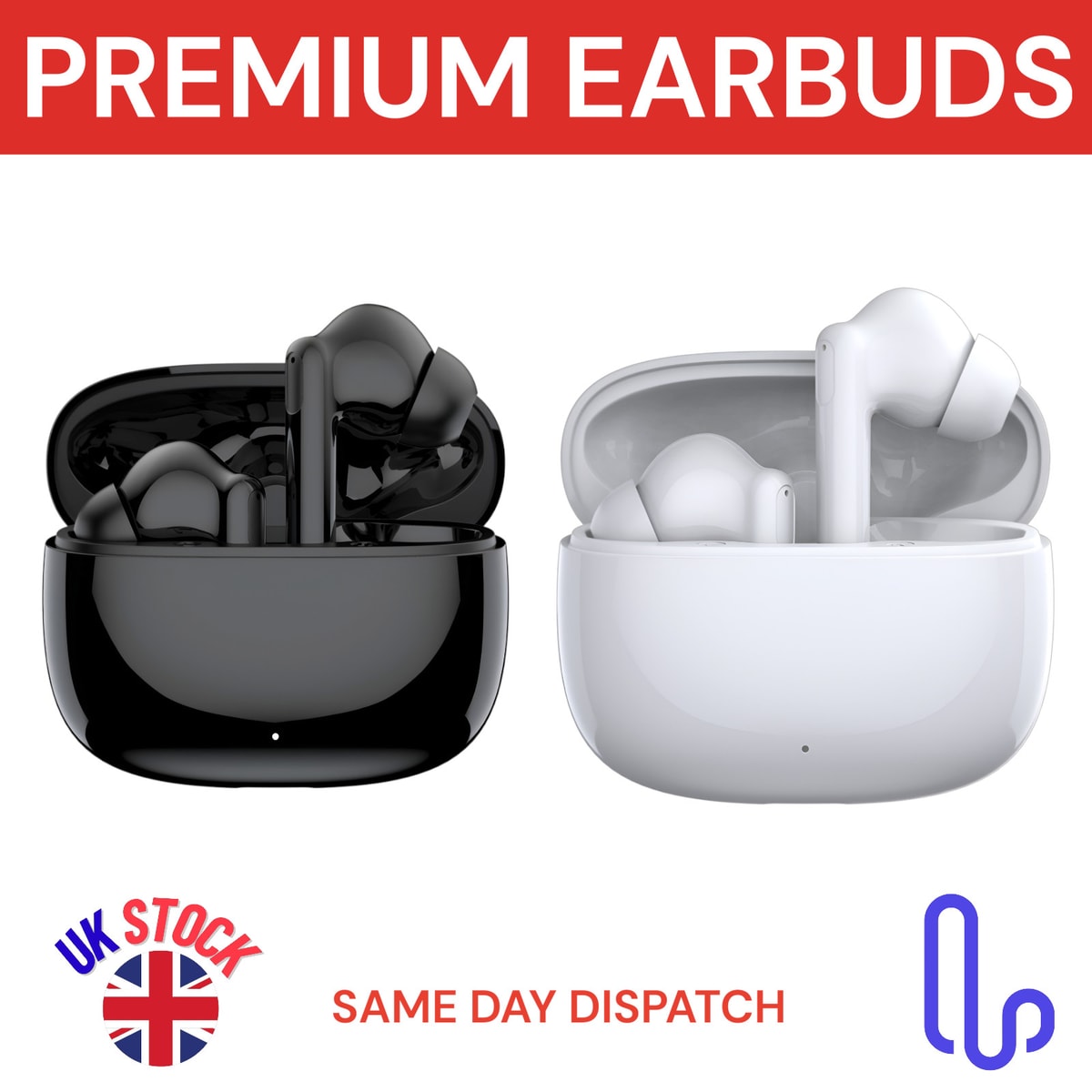 Wireless Earbuds Bluetooth 5.4 TWS Earphones In-Ear Pods for iPhone & Android