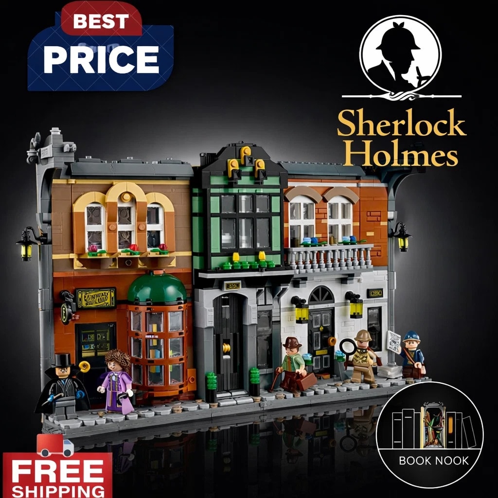 Icons 10351 Sherlock Holmes Book Nook Building Set ⭐1359 PCS New | W/ 5 Figures⭐
