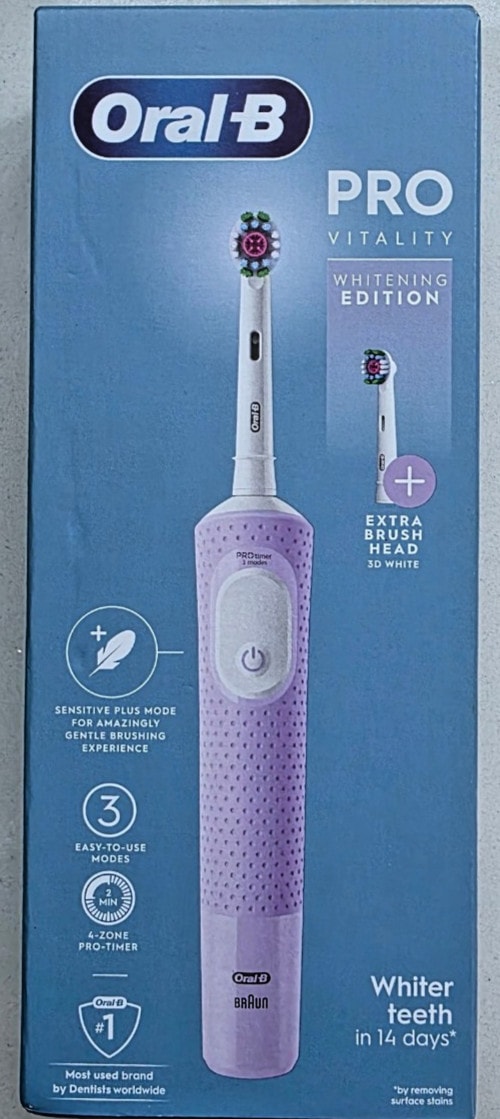 Oral-B Vitality Pro Deep Clean Electric Toothbrush Black Rechargeable Lilac