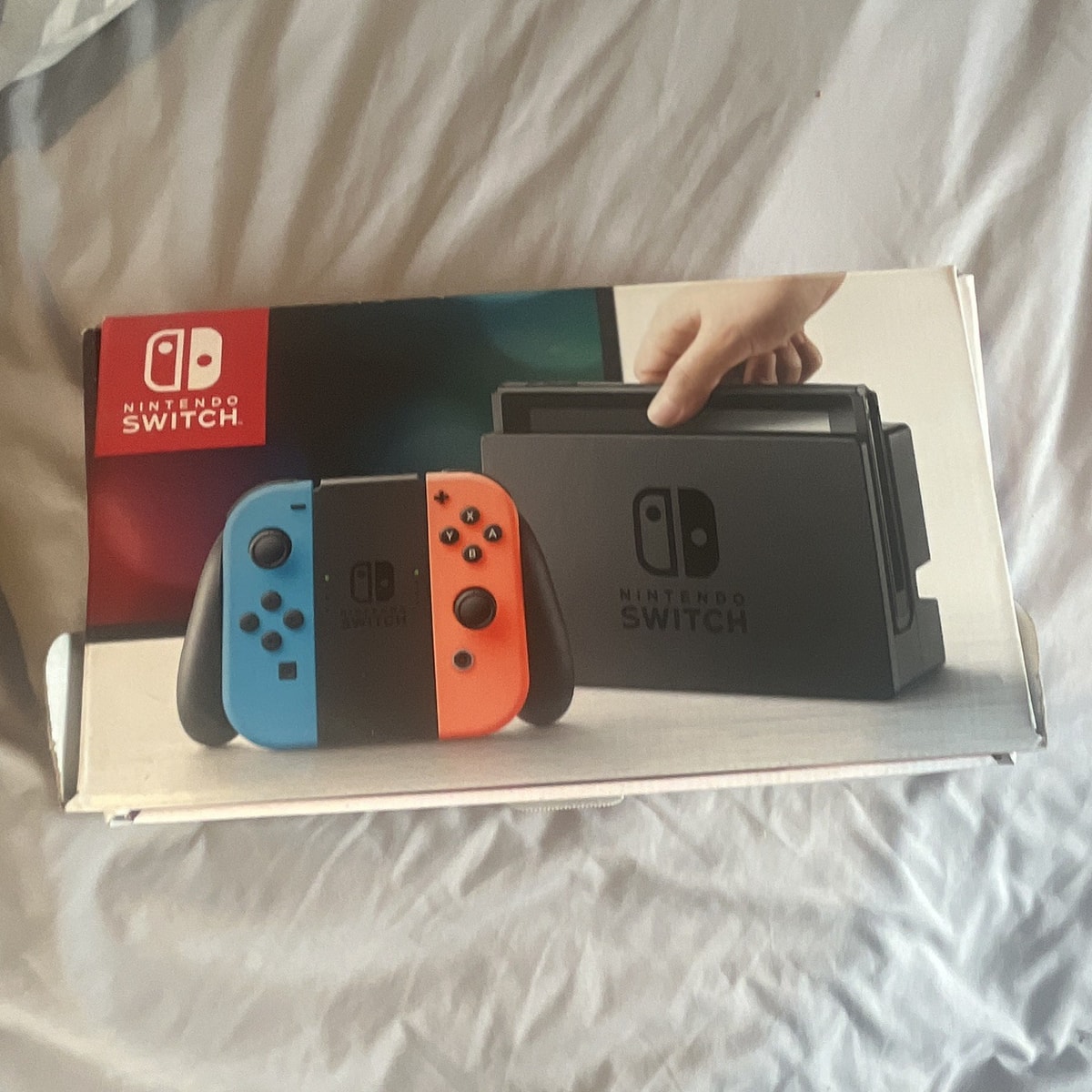 Nintendo Switch Console with Dock & Neon Red/Neon Blue Joy-Con, HDMI