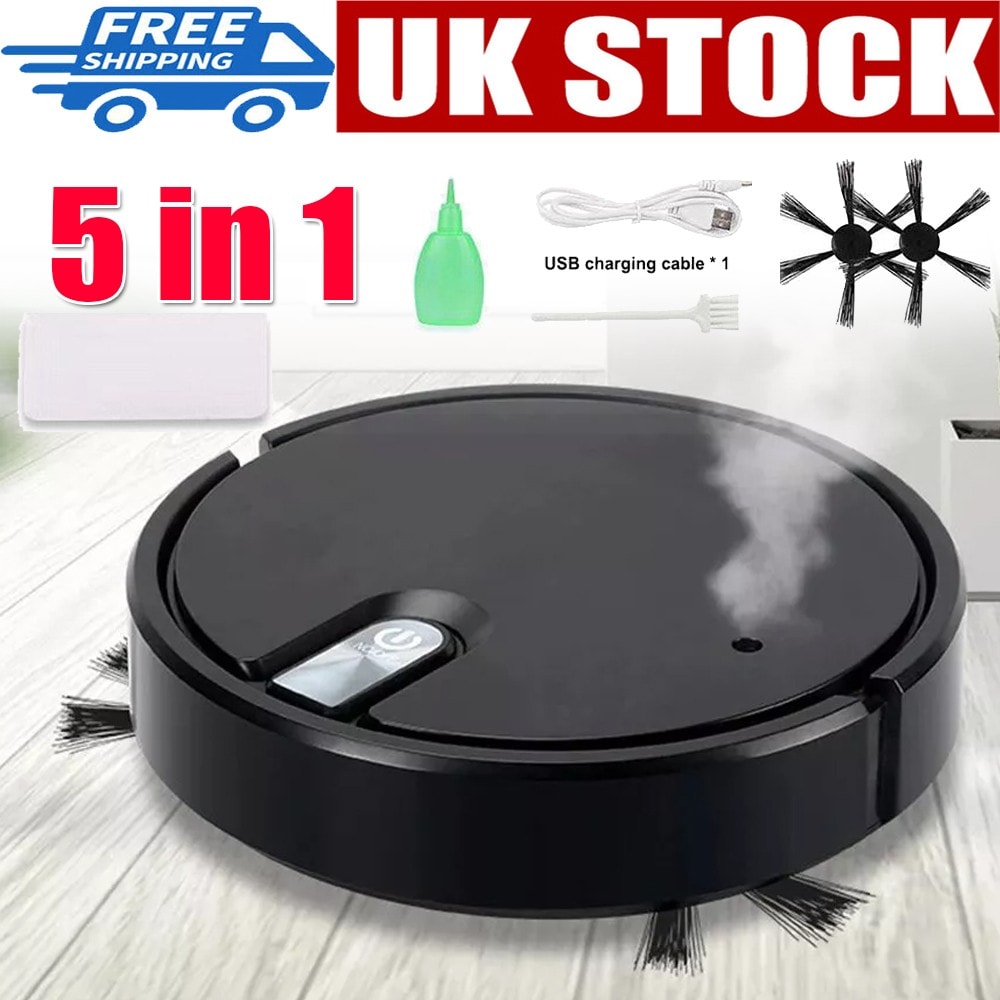 Hybrid Robot Vacuum Cleaner 5-in-1 Sweep and Mop 1800Pa Quiet 1200mAH Battery UK