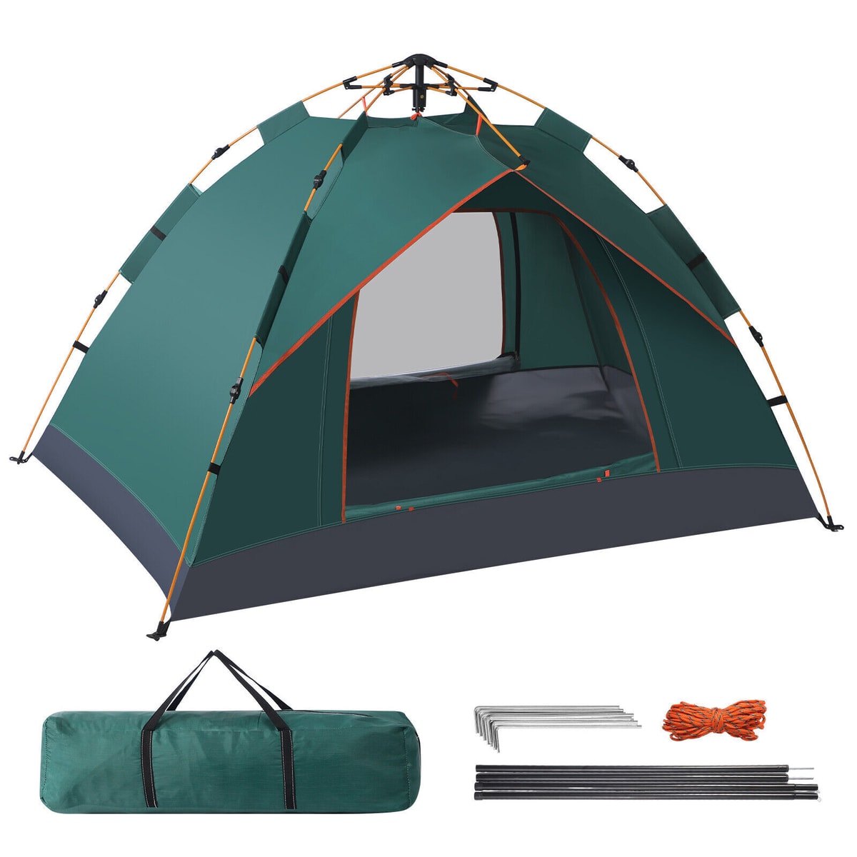 2-3 Man Automatic Instant Double Layer Pop Up Camping Tent Waterproof Outdoor UK