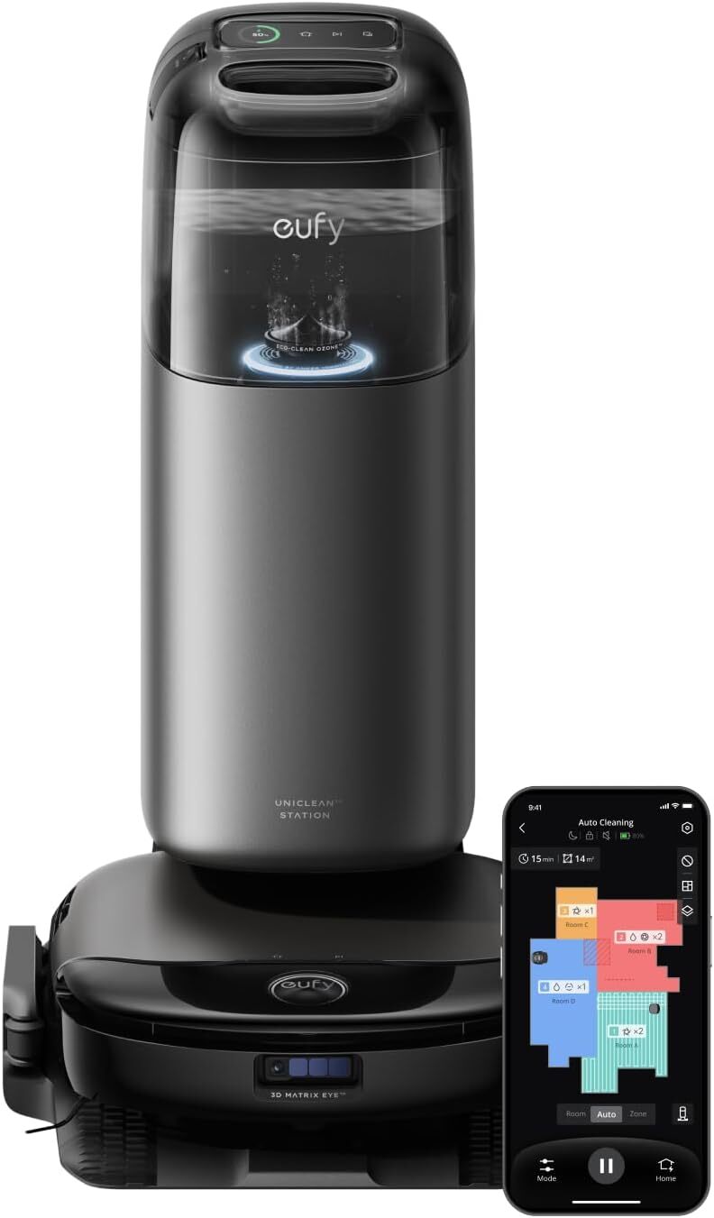Eufy Omni S1 Pro Robot Vacuum Cleaner &Mop HydroJet 8,000 Pa Obstacle Avoidance