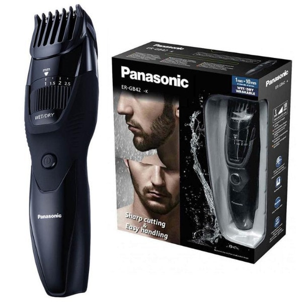 Panasonic Wet & Dry Rechargeable Beard Trimmer Shaver Grooming - Black - ERGB42K