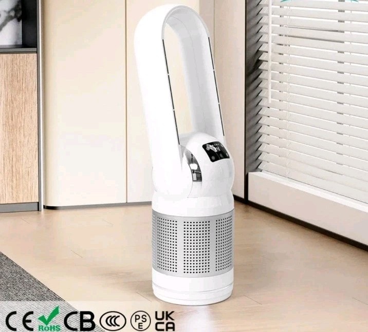 Bladeless Tower Fan 3in1 40wCooler, 2000W Heater & HEPA Air Purifier
