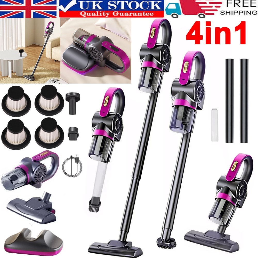 4 in 1 Stick Handheld Vacuum Cordless Vacuum Cleaner For Carpet Floor Pet Hair