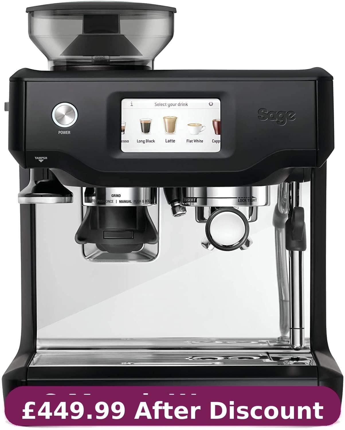 Sage The Barista Touch SES880BTR Coffee Machine 1680 Watts Black Truffle#