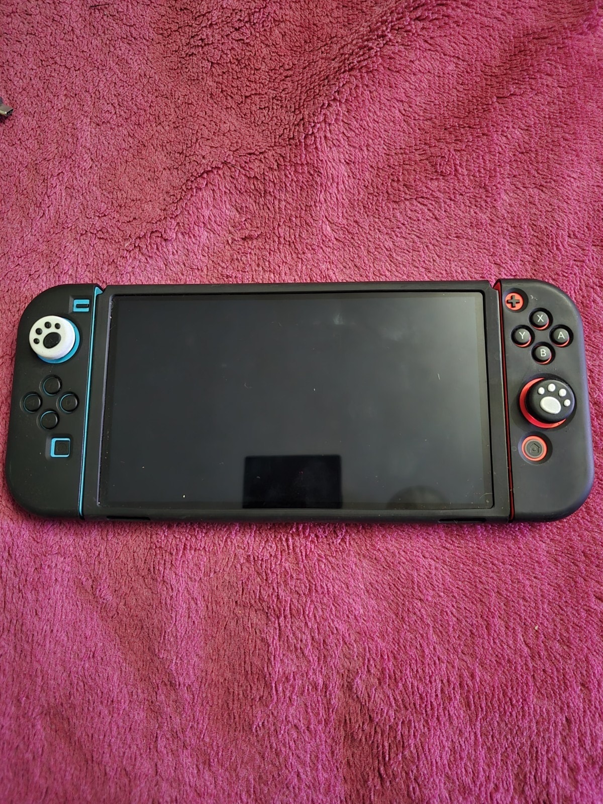 Nintendo Switch OLED Model Handheld Console - 64GB - Black/Neon Red/Neon Blue