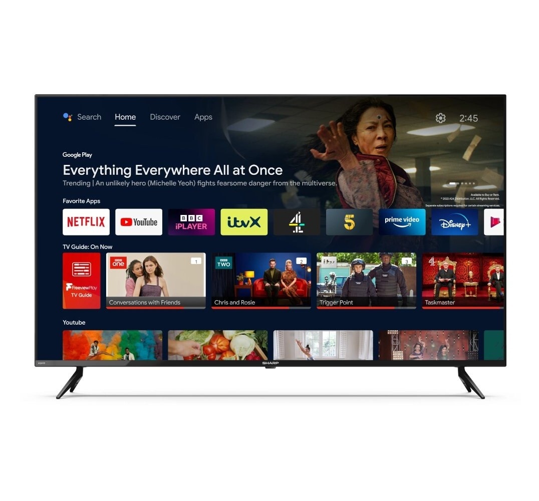 Sharp 4T-C55FL1KL2AB 55" SMART 4K Ultra HD HDR LED Android TV C Grade