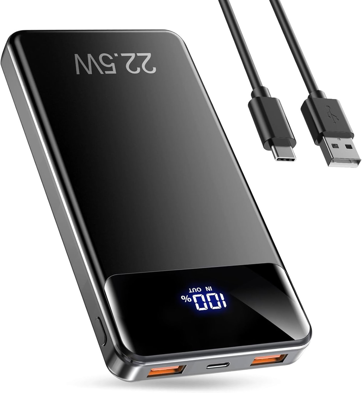 10000mAh Power Bank 22.5W Fast USB Charging Pack Battery LED Fast Charger New
