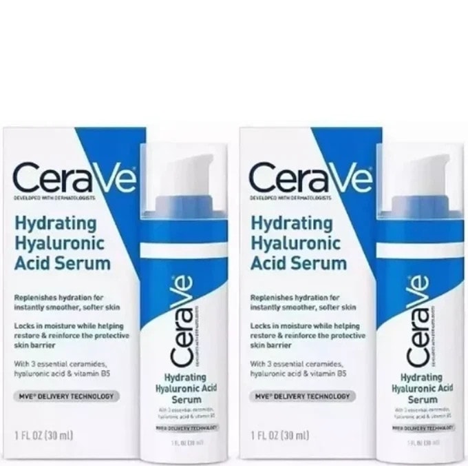 2X CeraVe Hydrating Hyaluronic Acid Serum Moisturising Serum 30ml UK